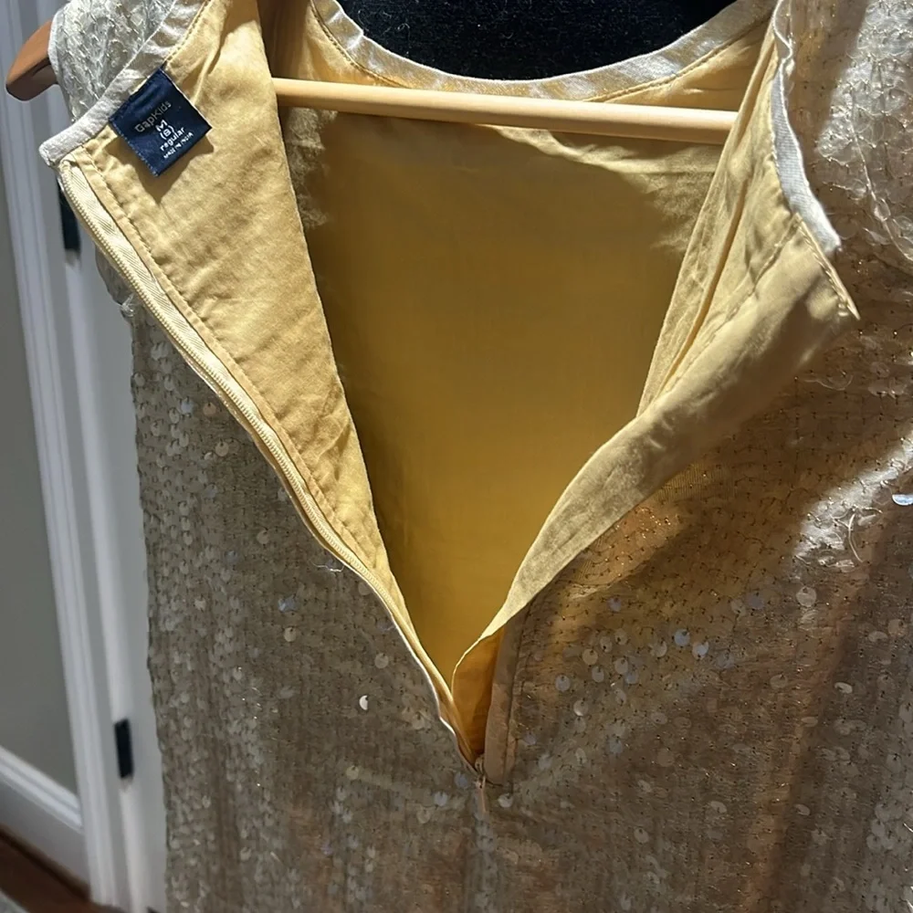 Little Girls Gap Dress, shimmering with gold! Size 8, gently worn- good con - Picture 8 of 11